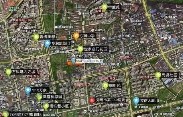 xdg-2015-2号地块位于无锡市滨湖区信成道与闪溪河交叉口西北侧.